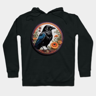 Nouveau Crow Embroidered Patch Hoodie